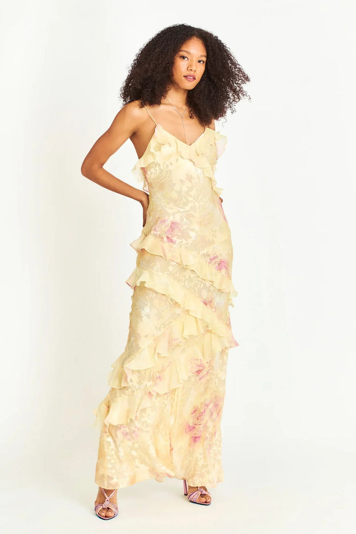 Women’s Ruffle Floral Dress | Maxi