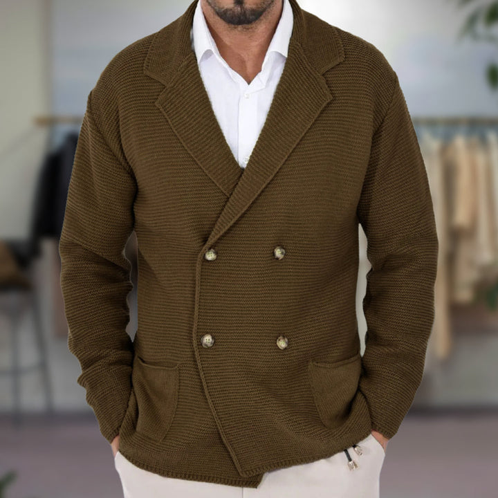 Men’s Double-Breasted Knit Blazer | Casual