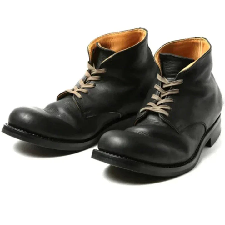 Men’s Lace-Up Ankle Boots | Round Toe