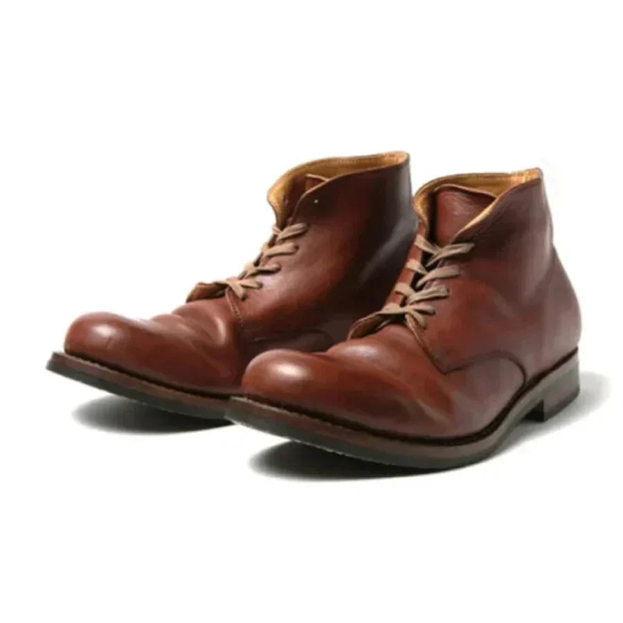 Men’s Lace-Up Ankle Boots | Round Toe