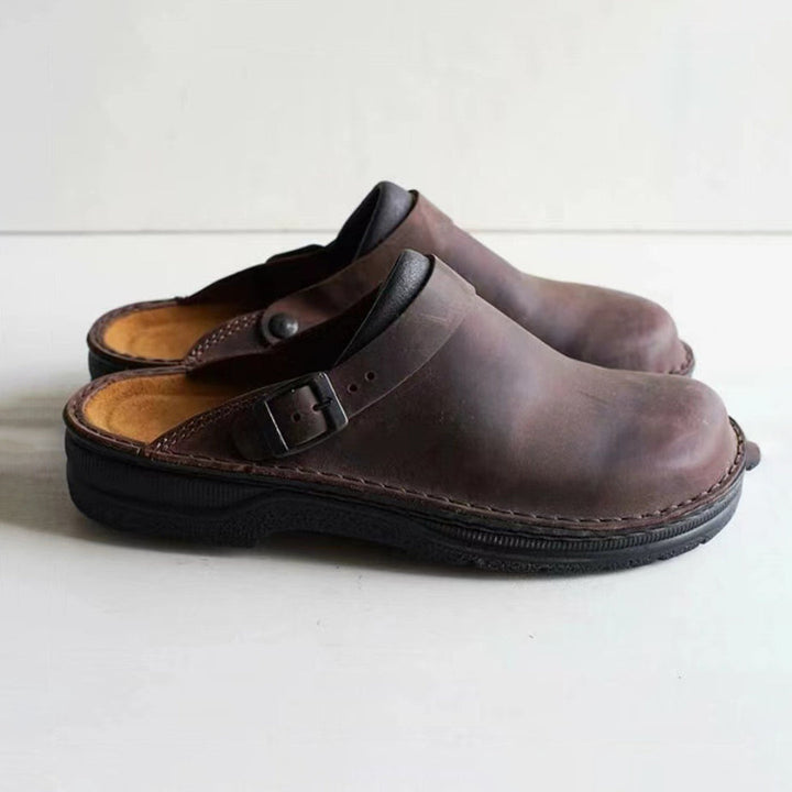Kane - Leather slippers for men