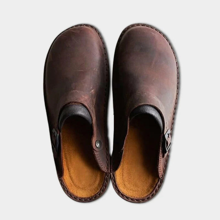Kane - Leather slippers for men
