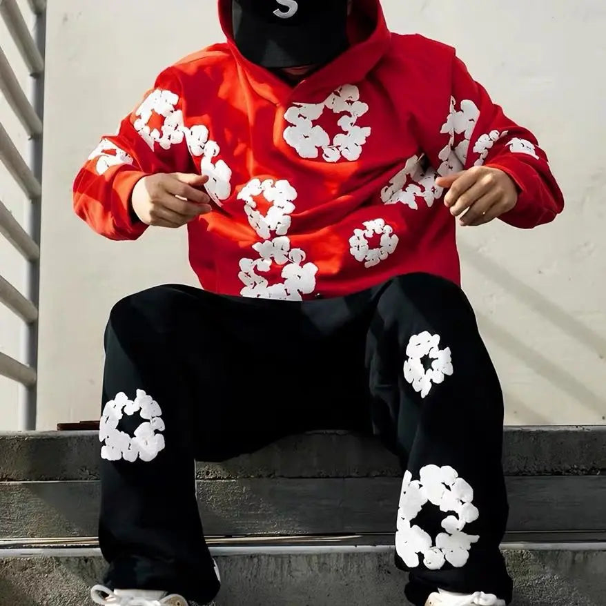 Unisex Oversized Hoodie Set | Graffiti Print