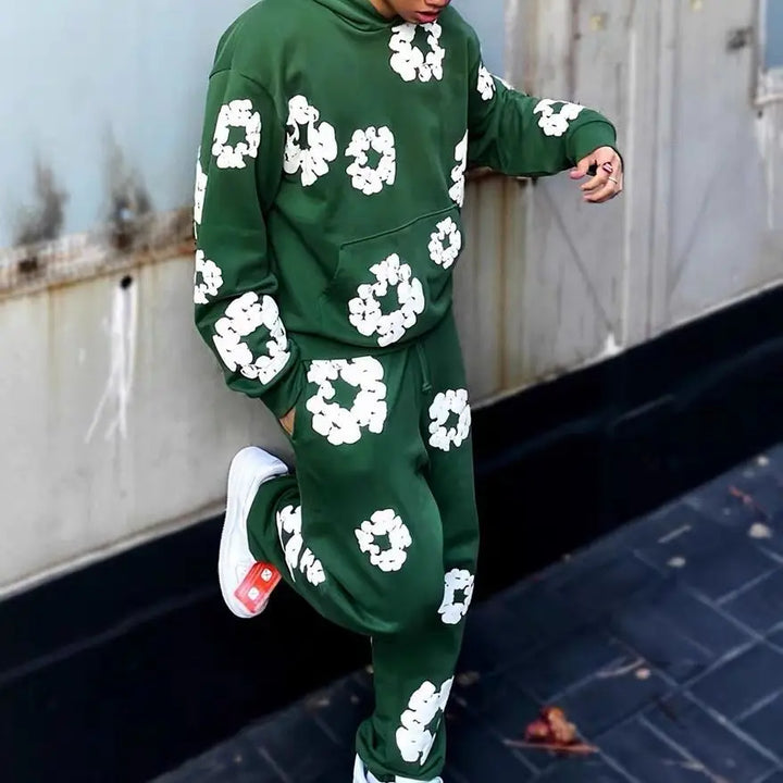 Unisex Oversized Hoodie Set | Graffiti Print
