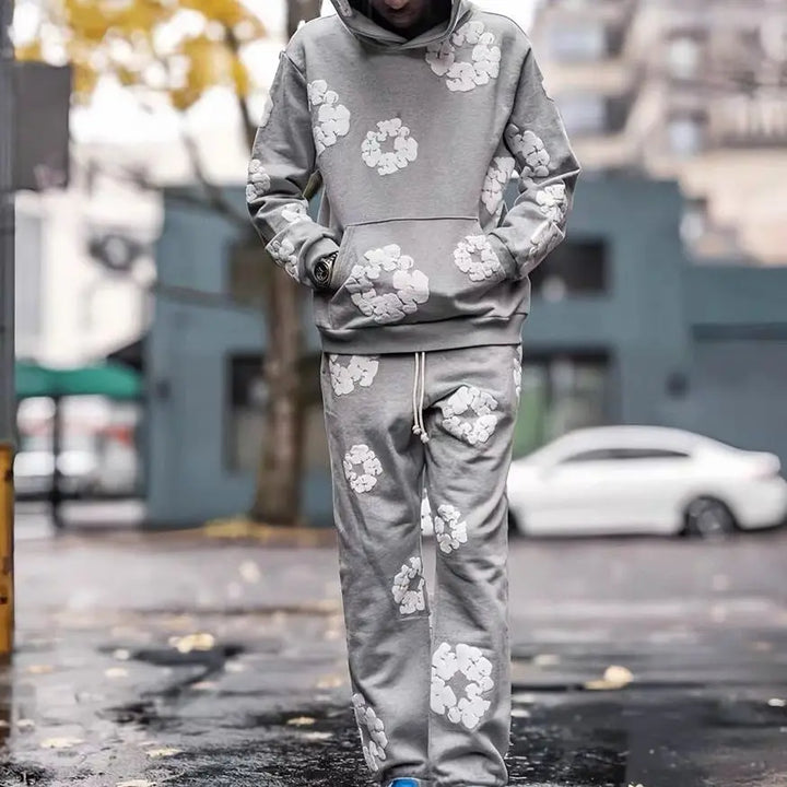 Unisex Oversized Hoodie Set | Graffiti Print