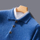 Men’s Polo Collar Knit Sweater | Single Button