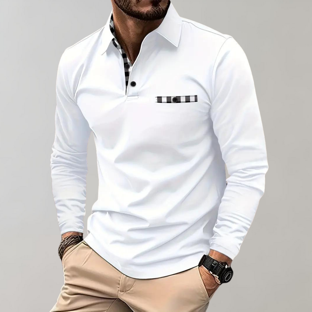 Atticus - Men's long-sleeve polo top