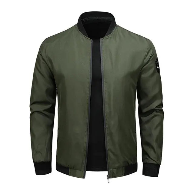Men’s Casual Zip-Up Bomber Jacket | Lightweight