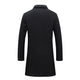 Men’s Single-Breasted Long Coat | Formal