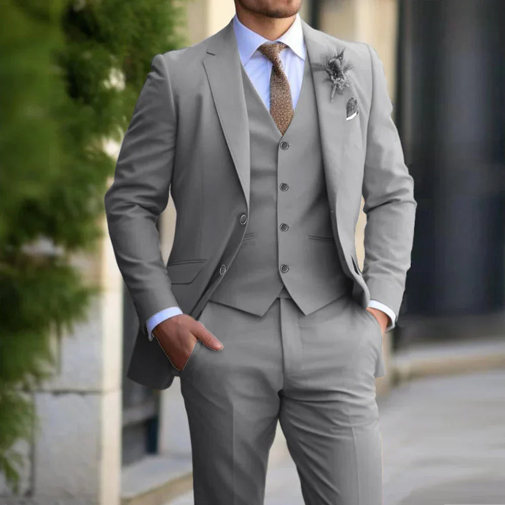 Alonzo - Men's 3 piece wedding suit