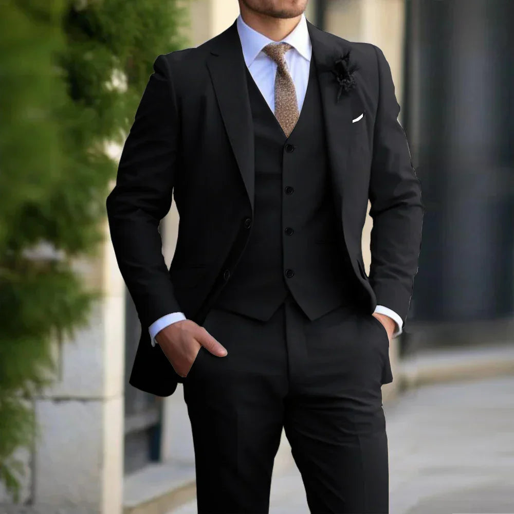Alonzo - Men's 3 piece wedding suit