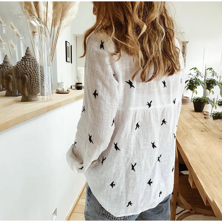 Women’s Printed Button Shirt | Casual Fit