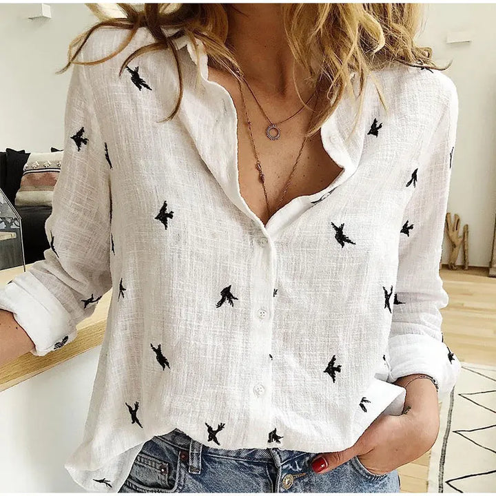 Women’s Printed Button Shirt | Casual Fit