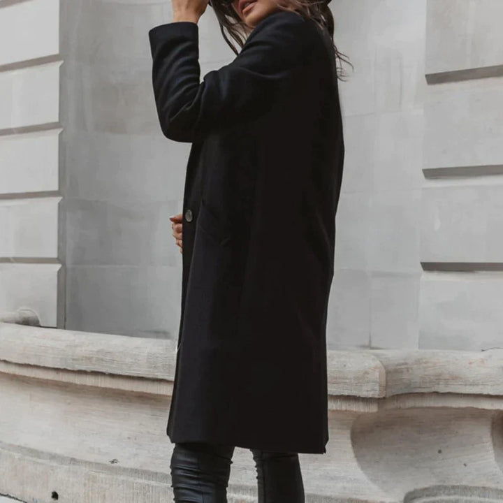 Women’s Long Overcoat | Single-Breasted