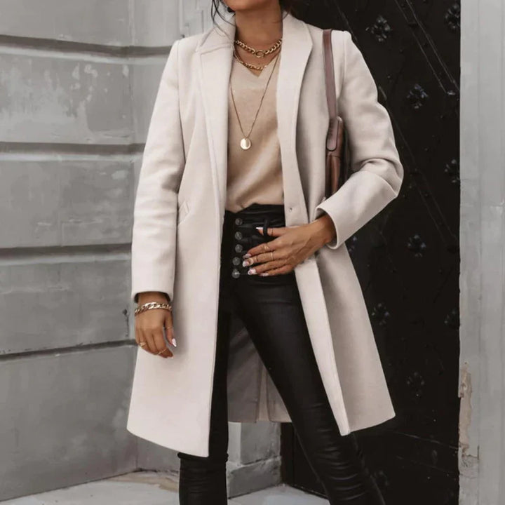 Women’s Long Overcoat | Single-Breasted