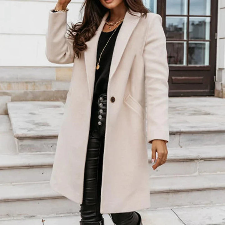 Women’s Long Overcoat | Single-Breasted