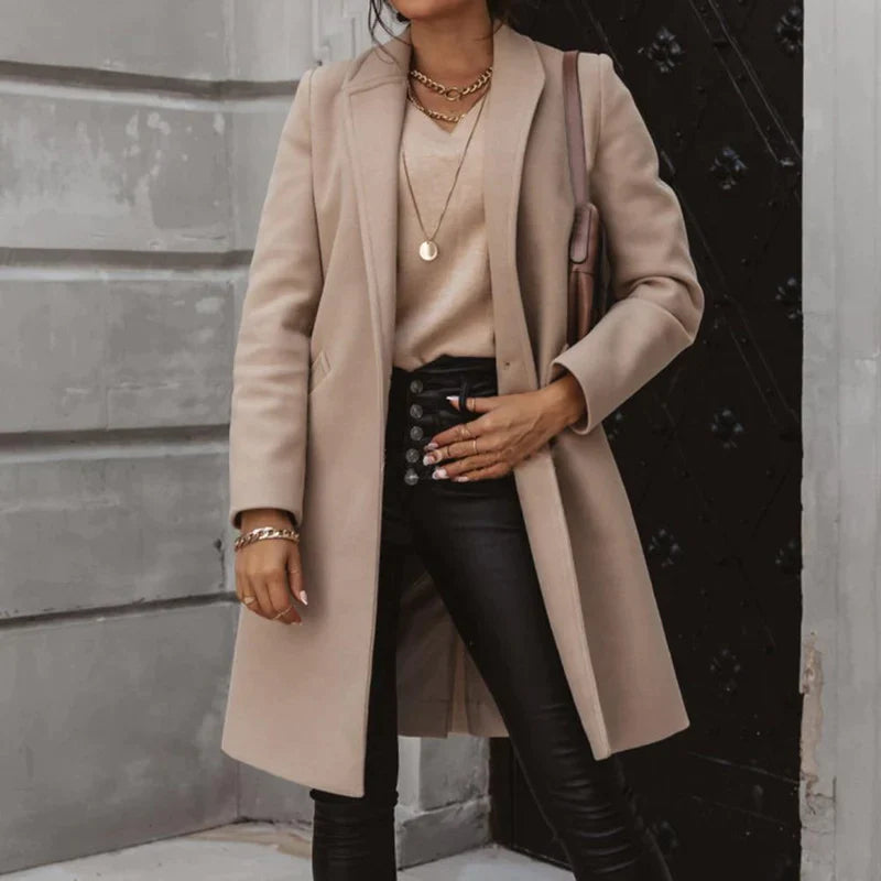 Women’s Long Overcoat | Single-Breasted