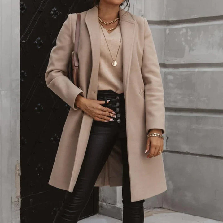Women’s Long Overcoat | Single-Breasted