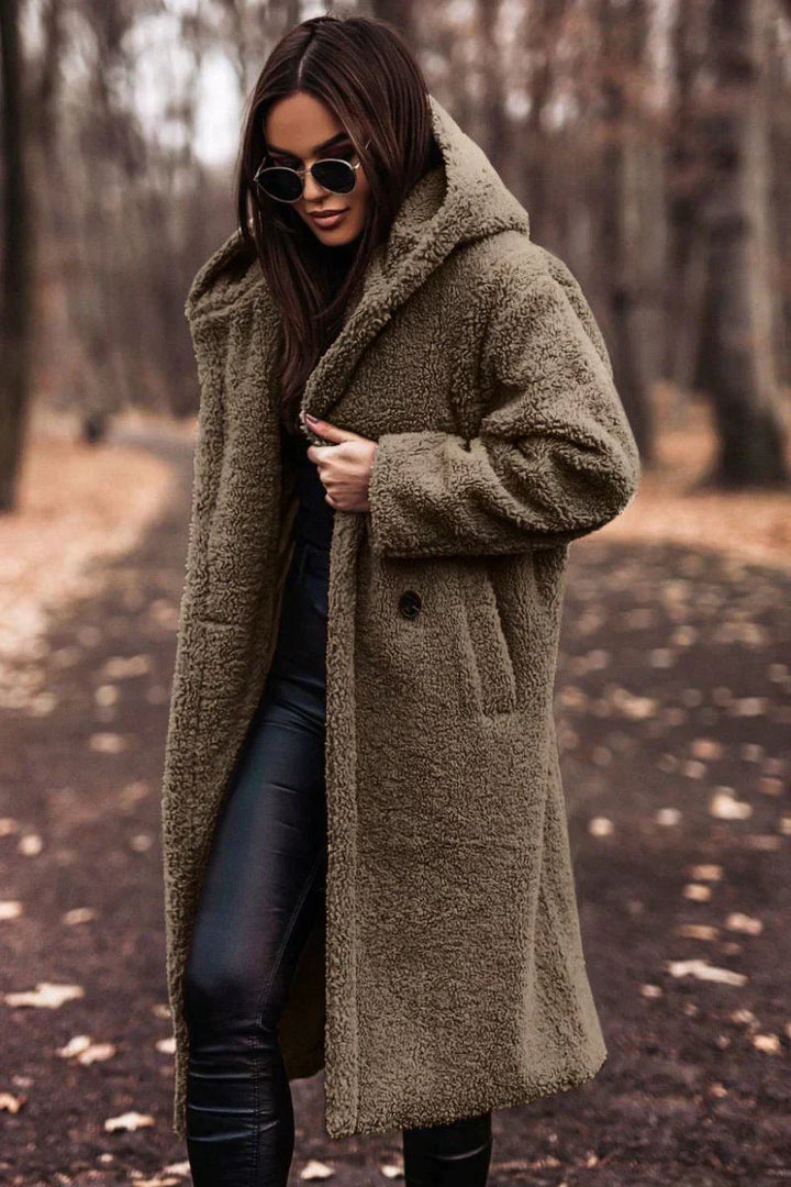 Women’s Hooded Long Coat | Extended Fit