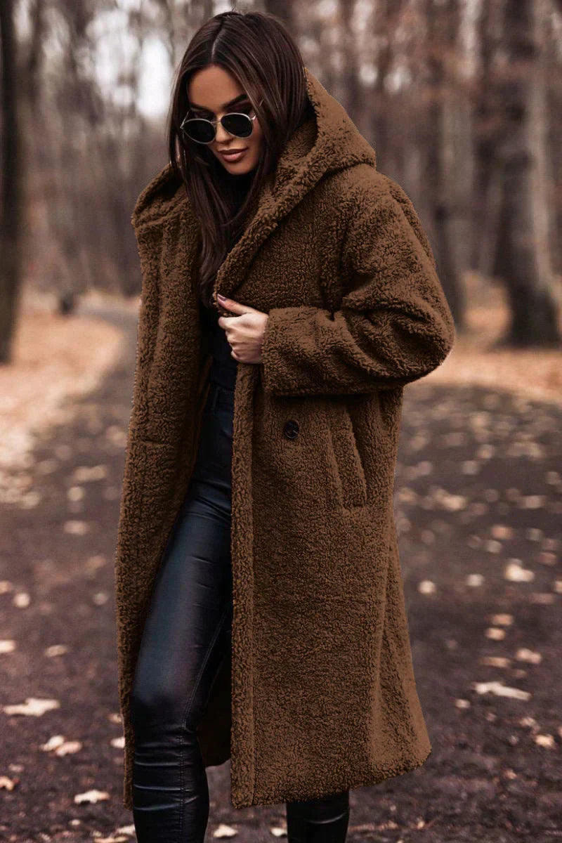 Women’s Hooded Long Coat | Extended Fit