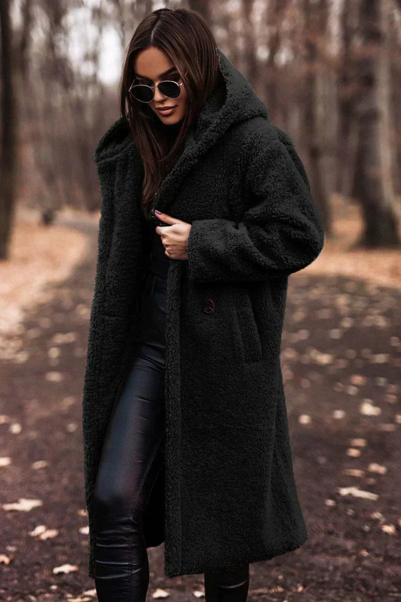 Women’s Hooded Long Coat | Extended Fit