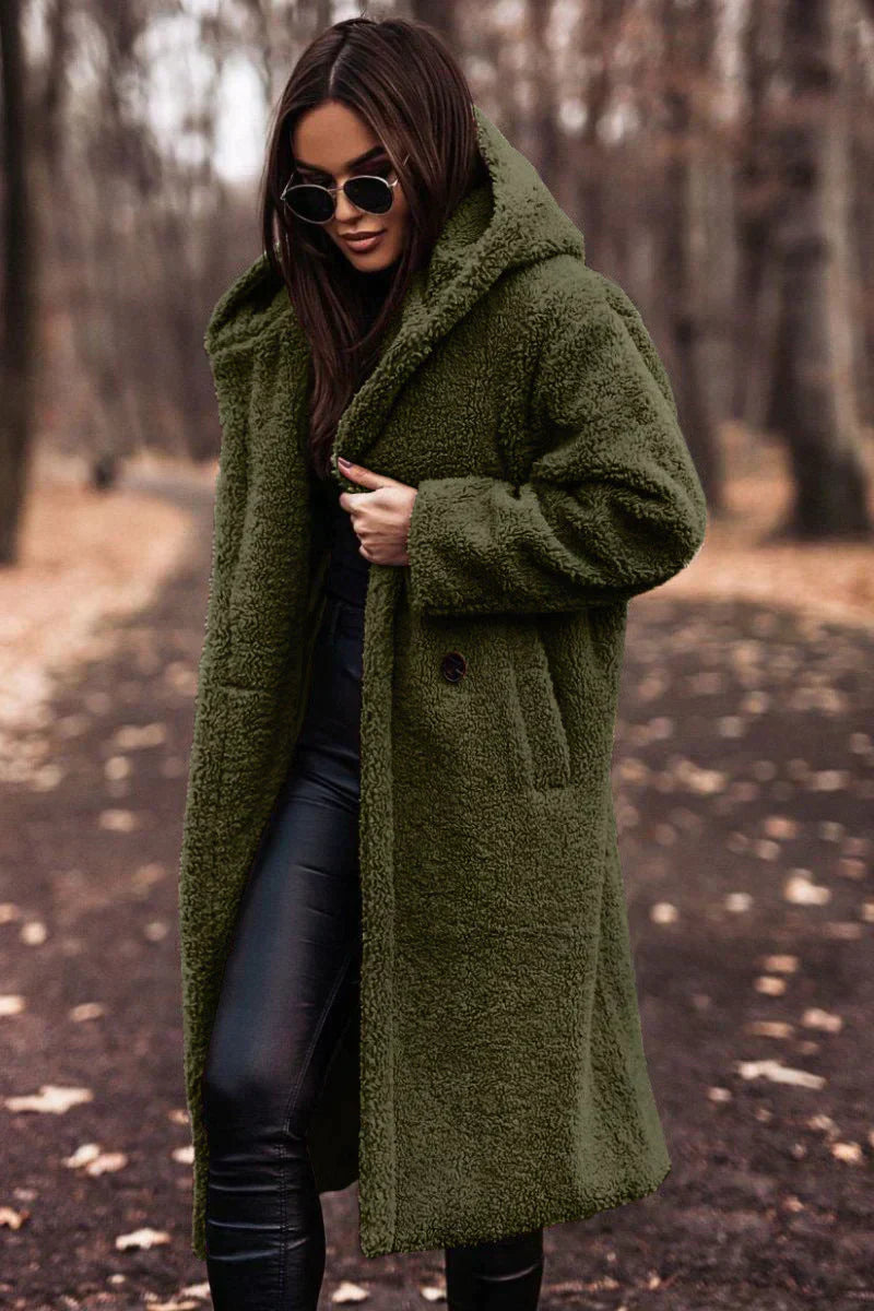 Women’s Hooded Long Coat | Extended Fit