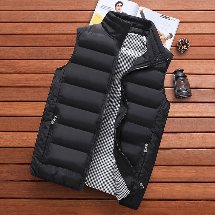 Men’s Zip-Up Vest | Quilted Puffer