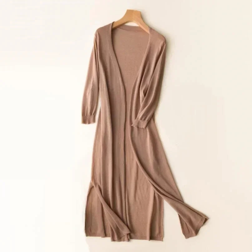 Women’s Lightweight Long Cardigan | Open Front