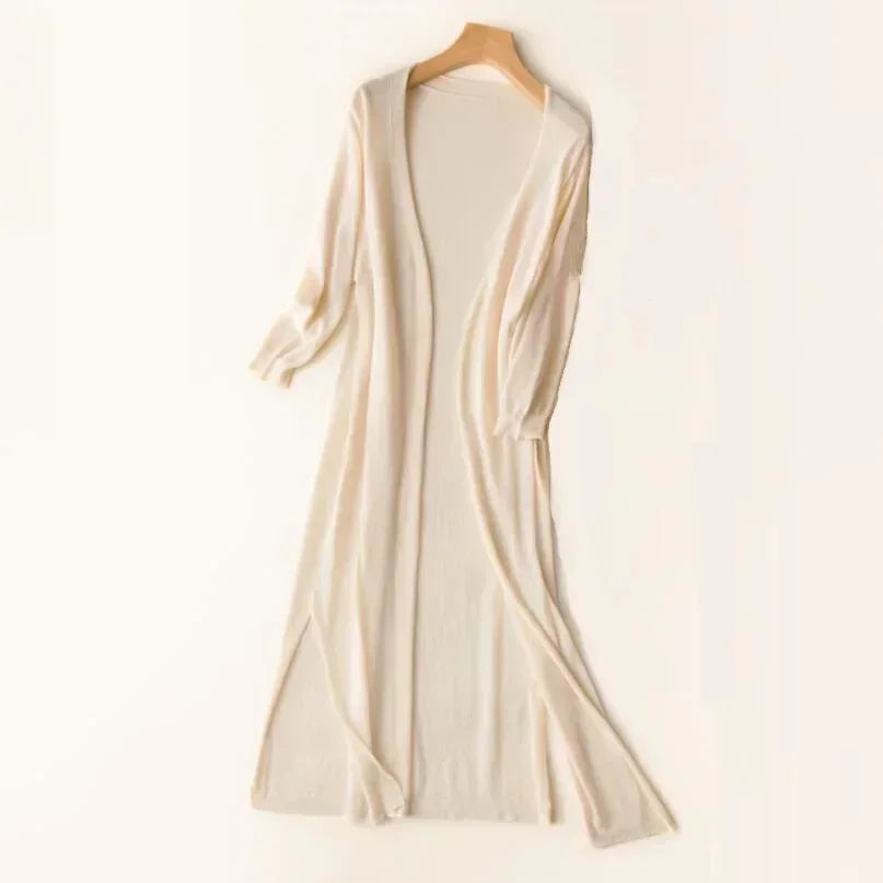 Women’s Lightweight Long Cardigan | Open Front