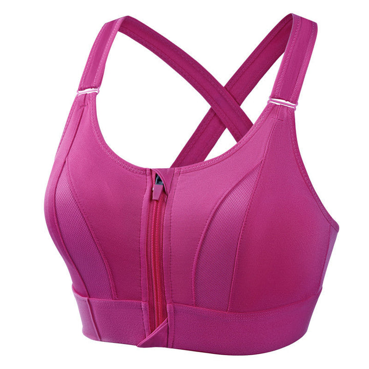 Women’s Sports Support Bra | Zipper Front
