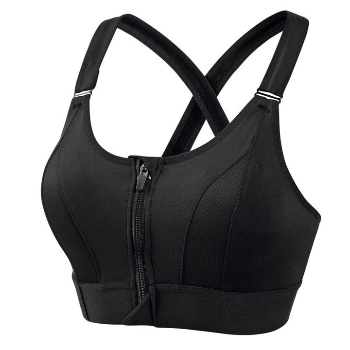 Women’s Sports Support Bra | Zipper Front