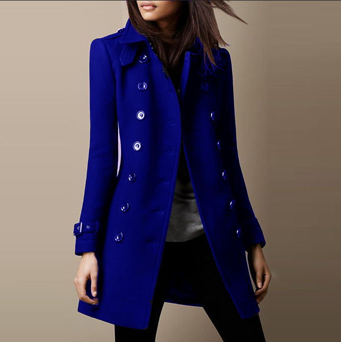 Women’s Double-Breasted Tailored Coat | Mid-Length