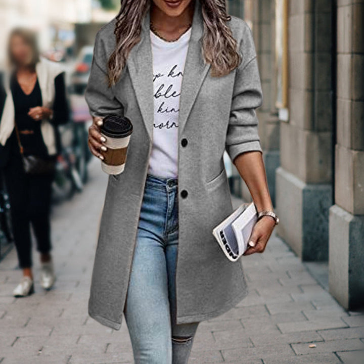 Women’s Casual Buttoned Coat | Tailored