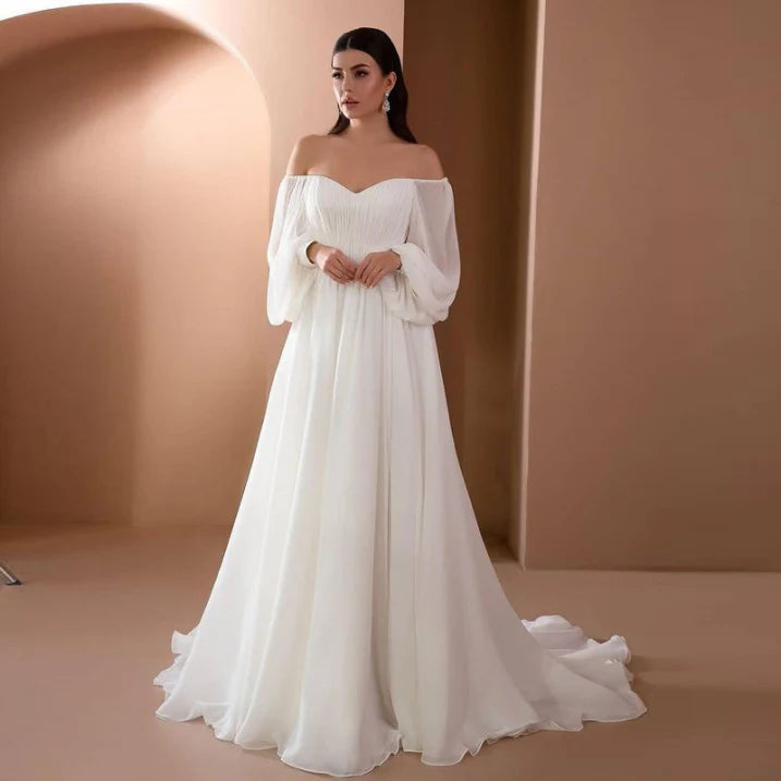Women's Long Sleeve Wedding Dress | Maxi