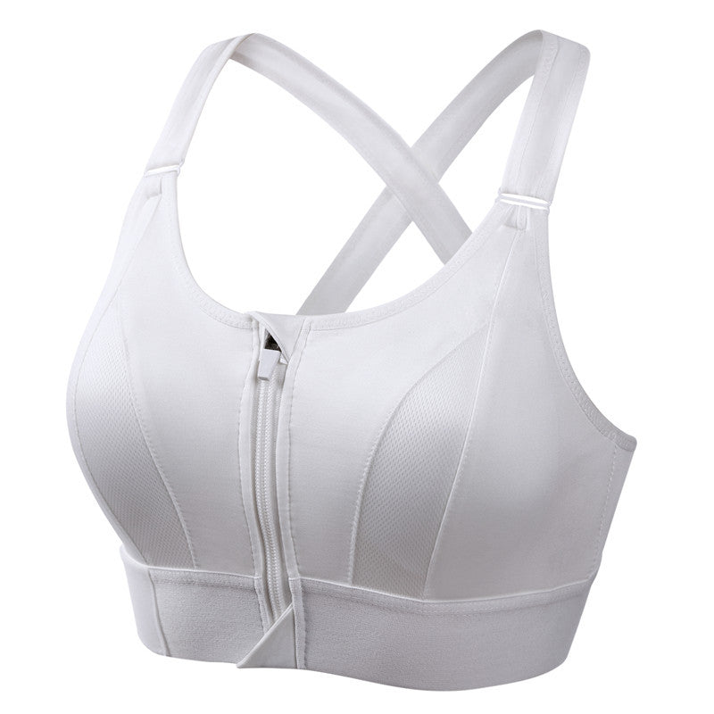 Women’s Sports Support Bra | Zipper Front