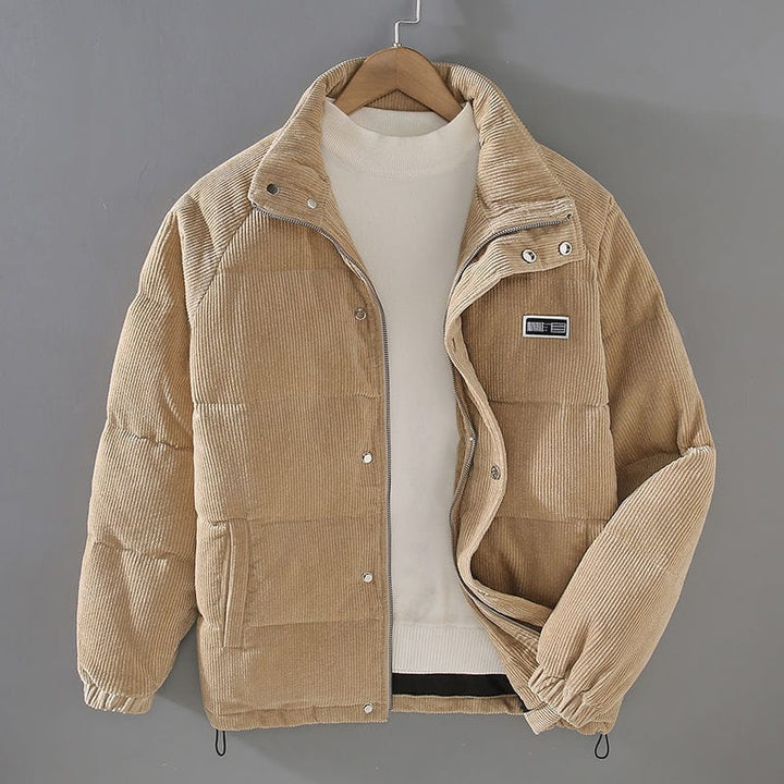 Men’s Corduroy Puffer Jacket | Zip-Up