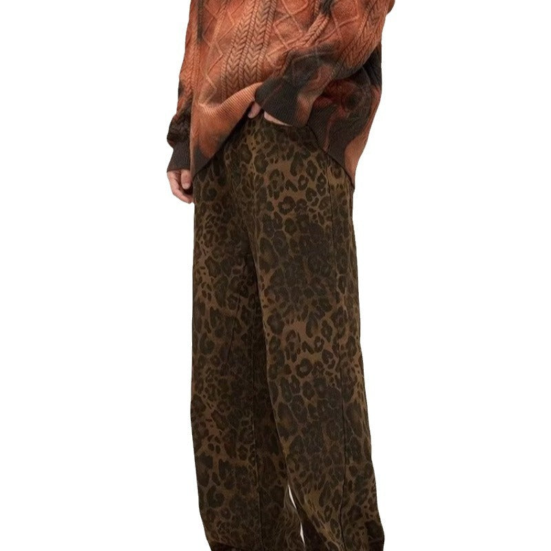Women’s Wide Leg Trousers | Leopard Print