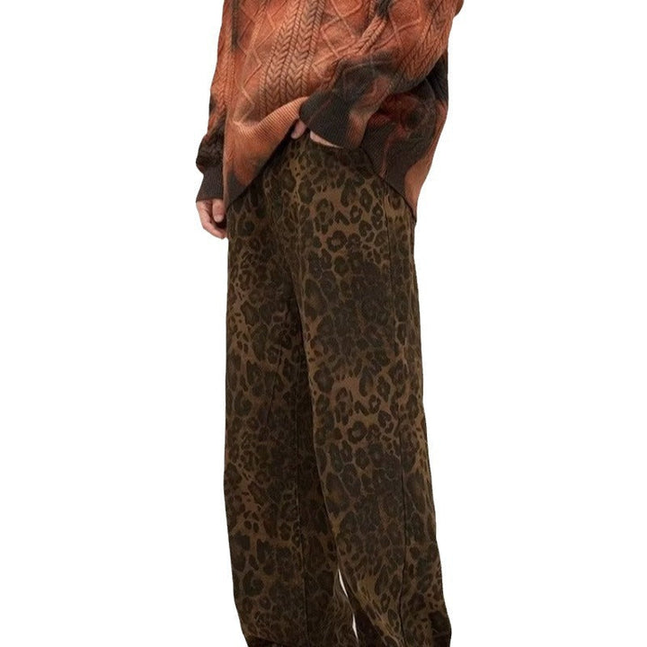 Women’s Wide Leg Trousers | Leopard Print