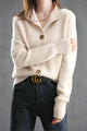 Women’s Buttoned Ribbed Cardigan | Long Sleeve