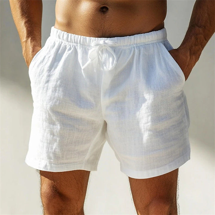 Oliver - Casual linen elastic waist shorts