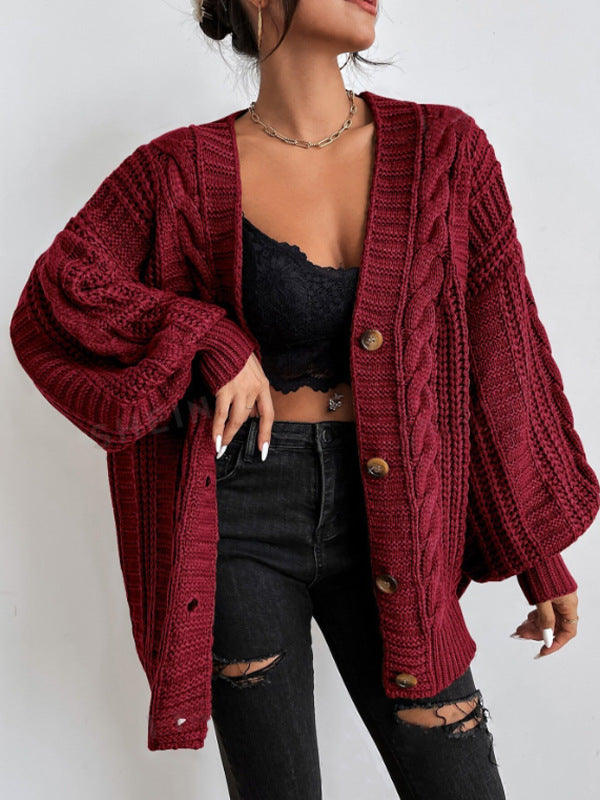Women’s Chunky Cable Knit Cardigan | Oversized