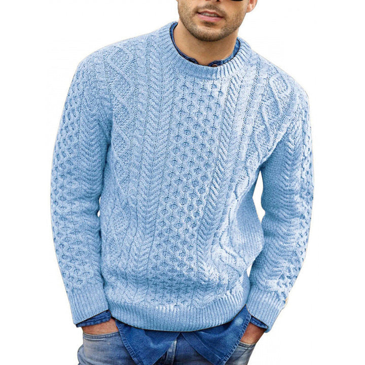 Men’s Cable Knit Jumper | Crew Neck