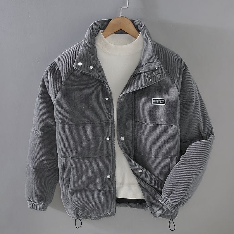 Men’s Corduroy Puffer Jacket | Zip-Up