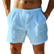 Oliver - Casual linen elastic waist shorts