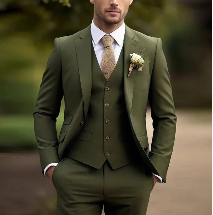 Men’s Three Piece Wedding Guest Suit Set | Classic
