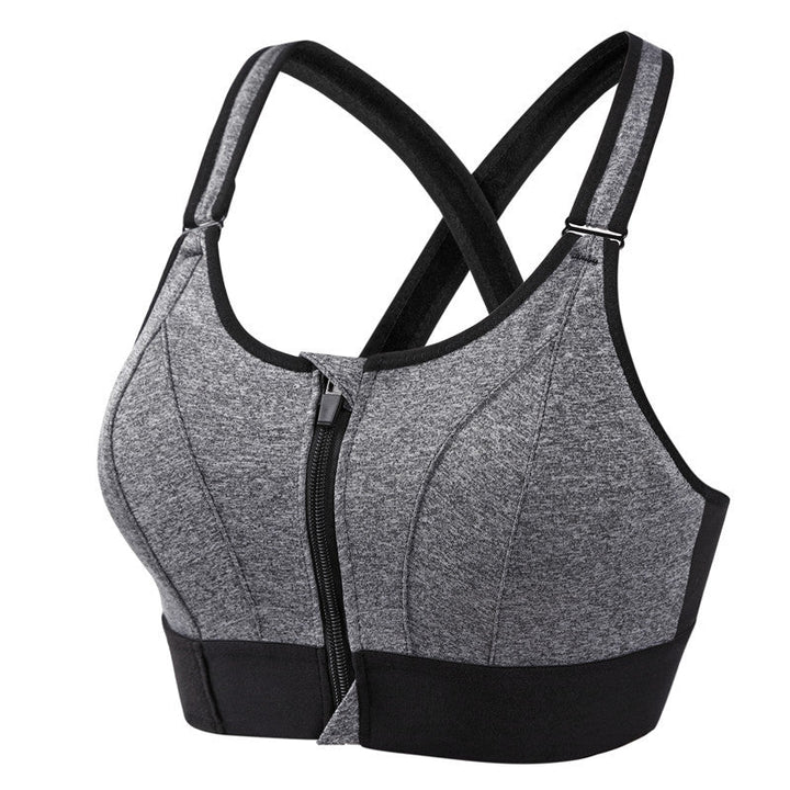 Women’s Sports Support Bra | Zipper Front