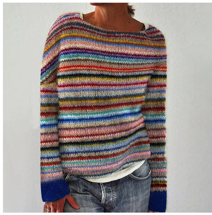Women’s Mixed Pattern Sweater | Long Sleeve