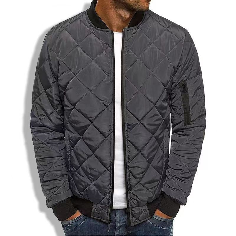 Gideon - Men's Insulated Stand-Up Collar Plain Thermal Jacket