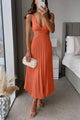 Women’s Pleated Cutout Dress | Midi