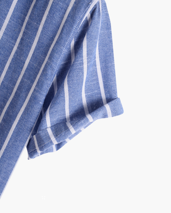 Striped Short Sleeve Shirt | Casual Fit